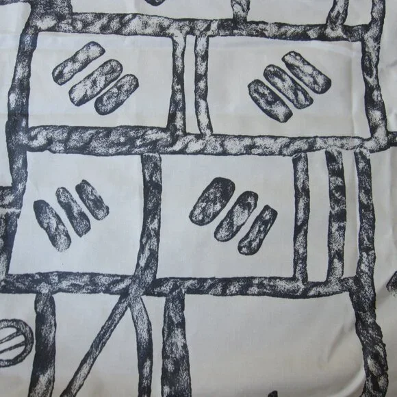 Vintage 1960s Francis Price MAYA Abstract Tribal MCM Upholster Fabric 3Y ENGLAND